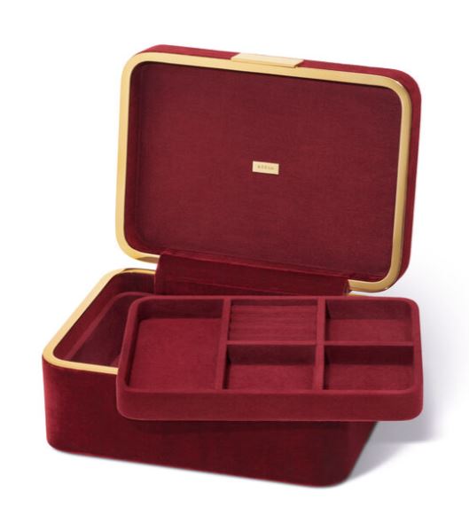 Aerin Beauvais Jewelry Box in Cinnabar on Over The Moon