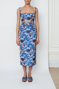 Beata Skirt in Light Marine Floral