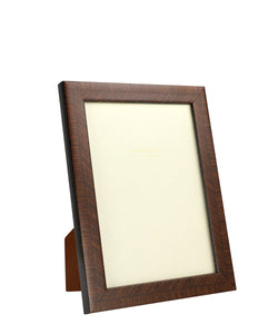 Bianca Photo Frame Marquetry Photo Frame in Walnut Dark Wood 5x7"