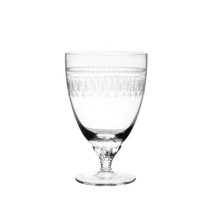 Crystal Bistro Glasses with Ovals Design, Set of Six