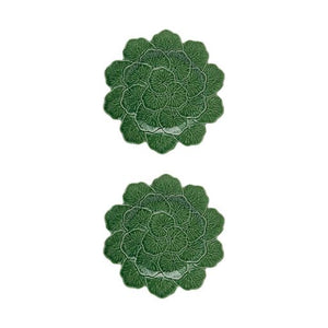 Geranium Charger Plate Green, Set of 2