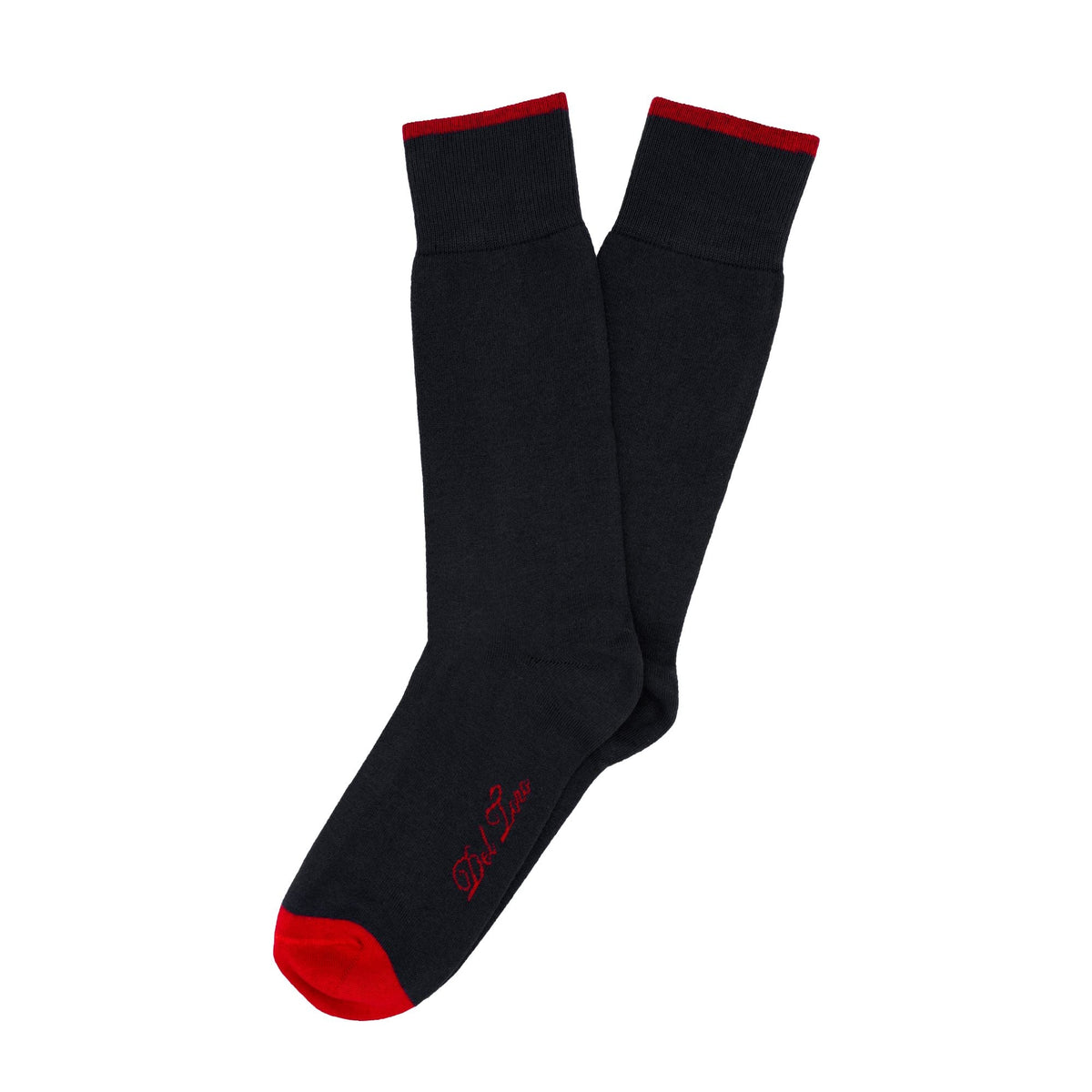 Black Pima Cotton-Blend Formal Sock