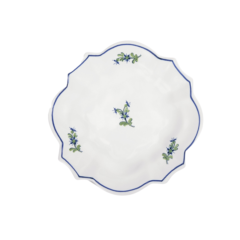 Les Bleuets Drageoir Petite Plate, Bleu Égyptien et Vert