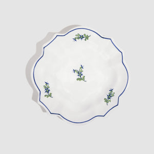 Les Bleuets Drageoir Petite Plate, Bleu Égyptien et Vert