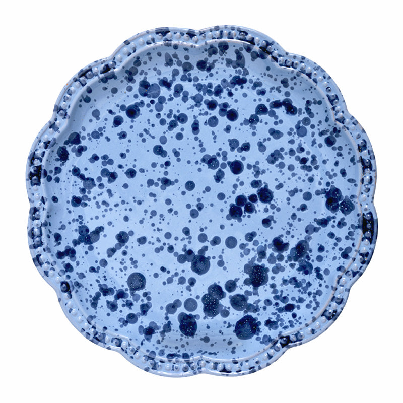 Speckled Dinner Plate in Blue