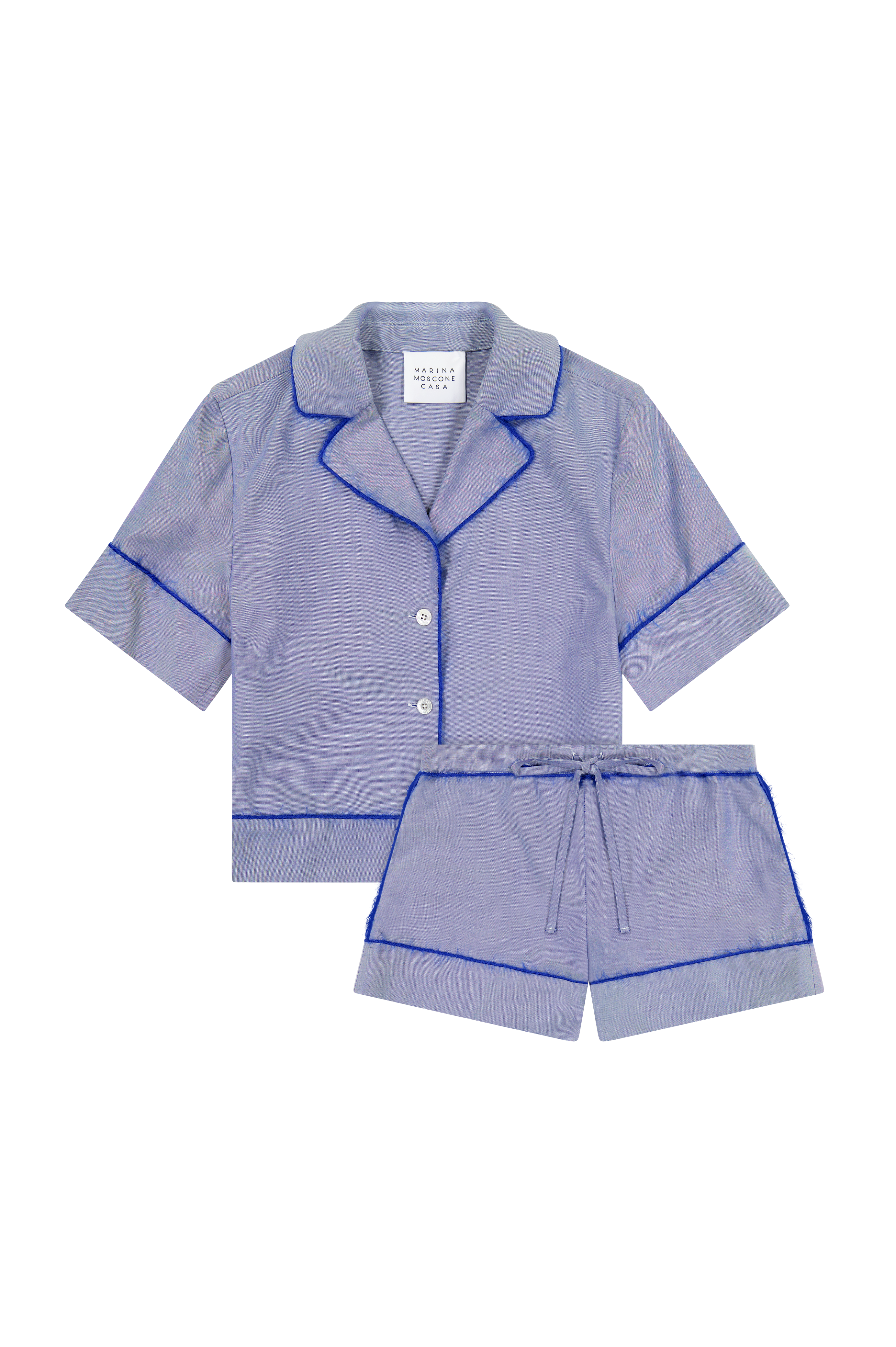 Cotton Pajama Set in Blue