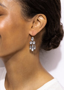 Catherine Girandole Earrings in White
