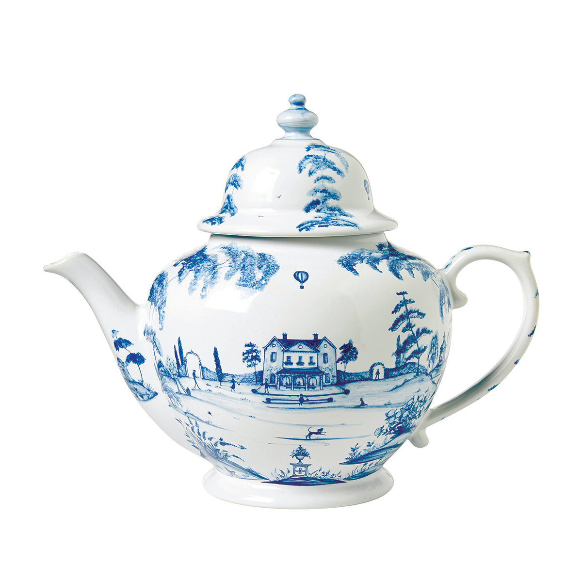 Country Estate Delft Blue Teapot Main House