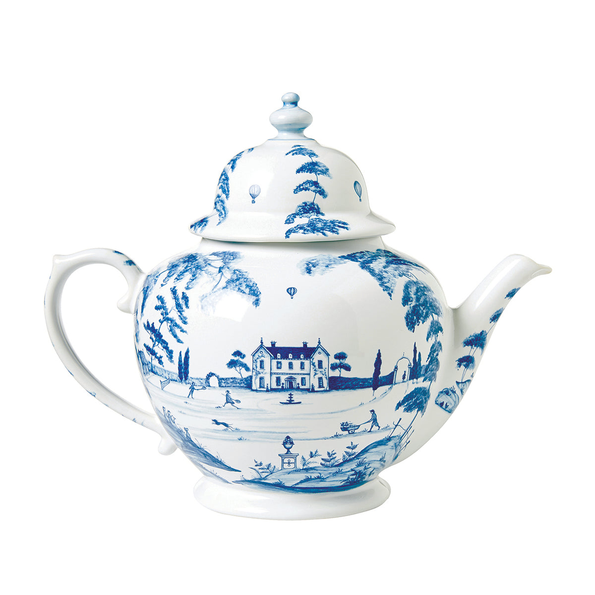 Country Estate Delft Blue Teapot Main House