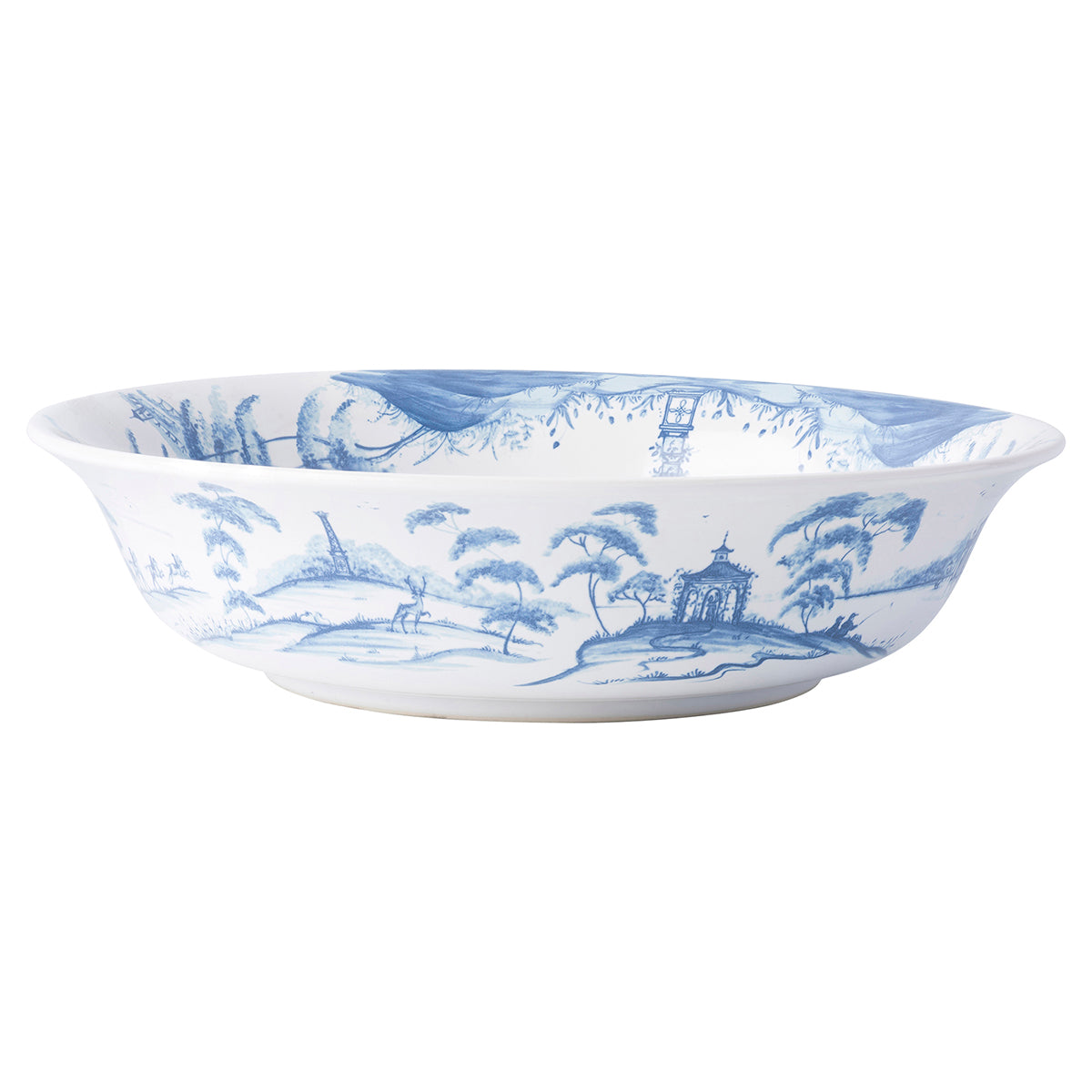 Country Estate Delft Blue 13" Serving Bowl Kite Fliers