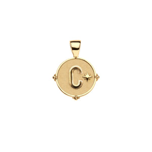 JW Letter Coin Pendant Necklace