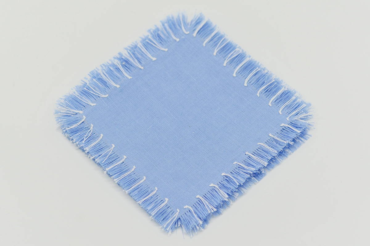 Hand Knotted Fringe Cocktail Napkin, Set of 6