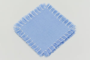 Hand Knotted Fringe Cocktail Napkin, Set of 6