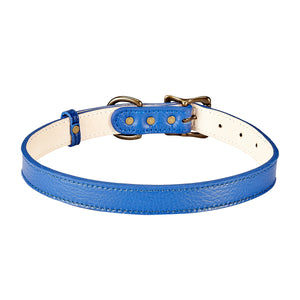 Pebble Grain Leather Dog Collar