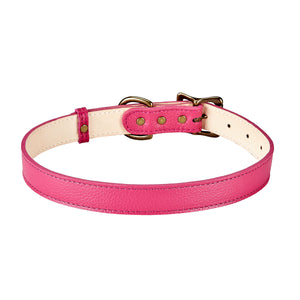 Pebble Grain Leather Dog Collar