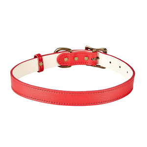 Pebble Grain Leather Dog Collar