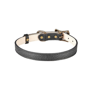 Pebble Grain Leather Dog Collar