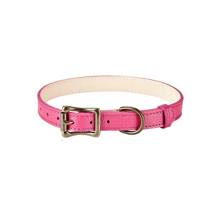 Pebble Grain Leather Dog Collar