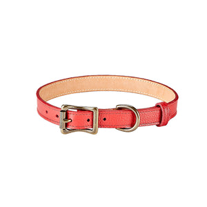 Pebble Grain Leather Dog Collar