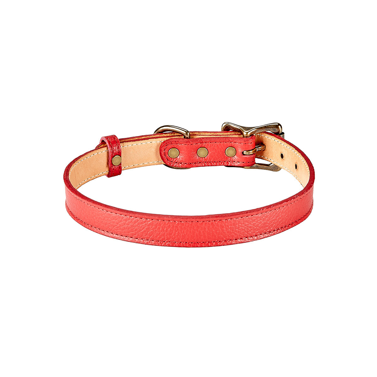 Pebble Grain Leather Dog Collar