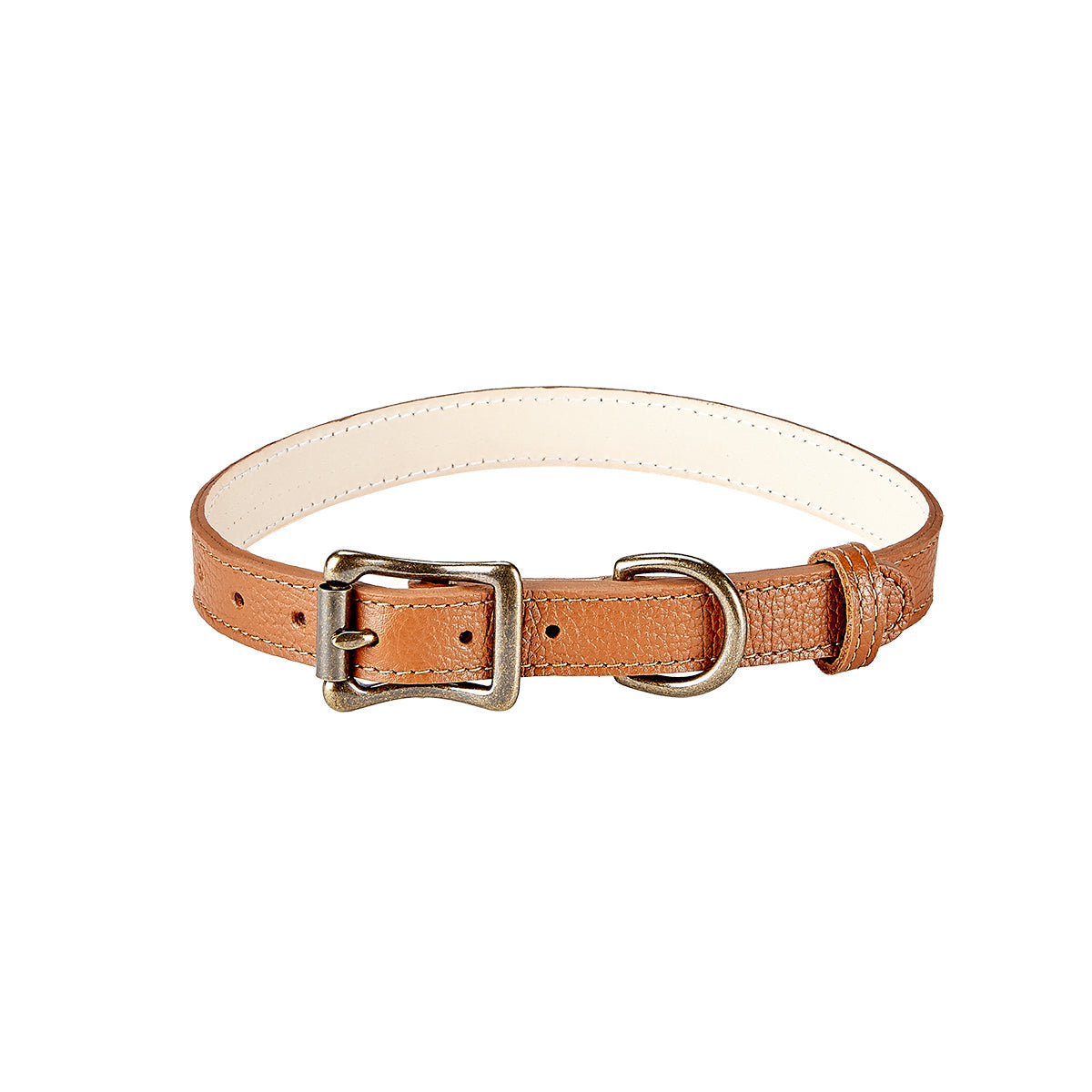 Pebble Grain Leather Dog Collar