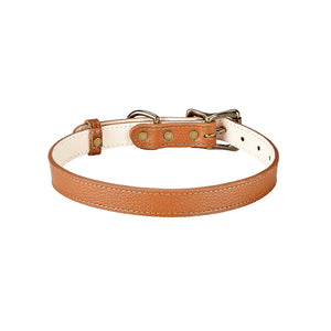 Pebble Grain Leather Dog Collar