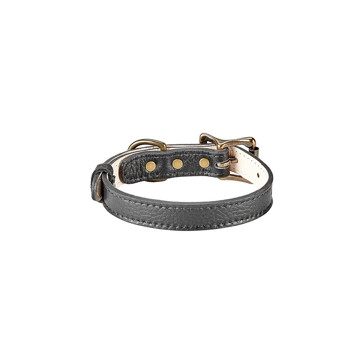 Pebble Grain Leather Dog Collar