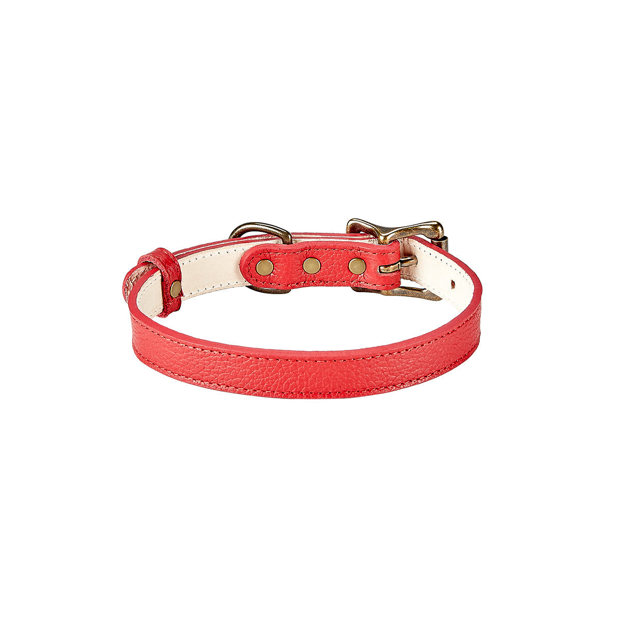 Pebble Grain Leather Dog Collar