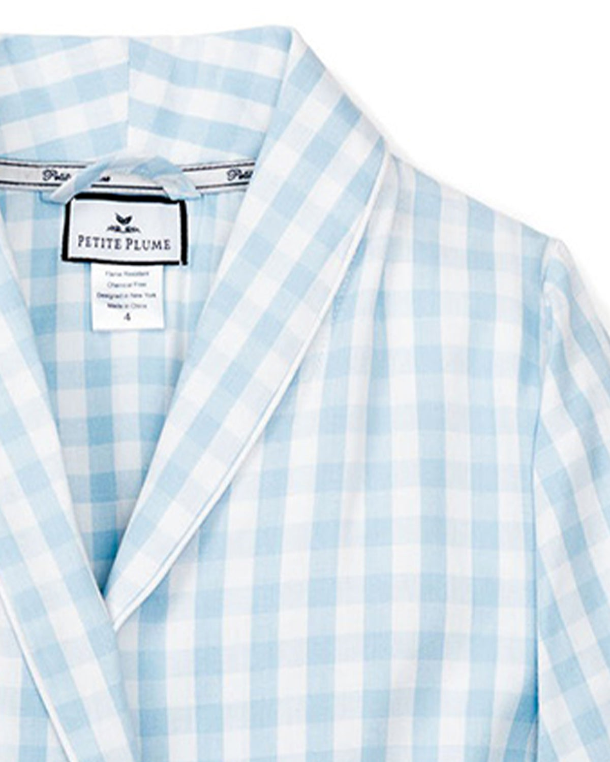 Light Blue Gingham Robe