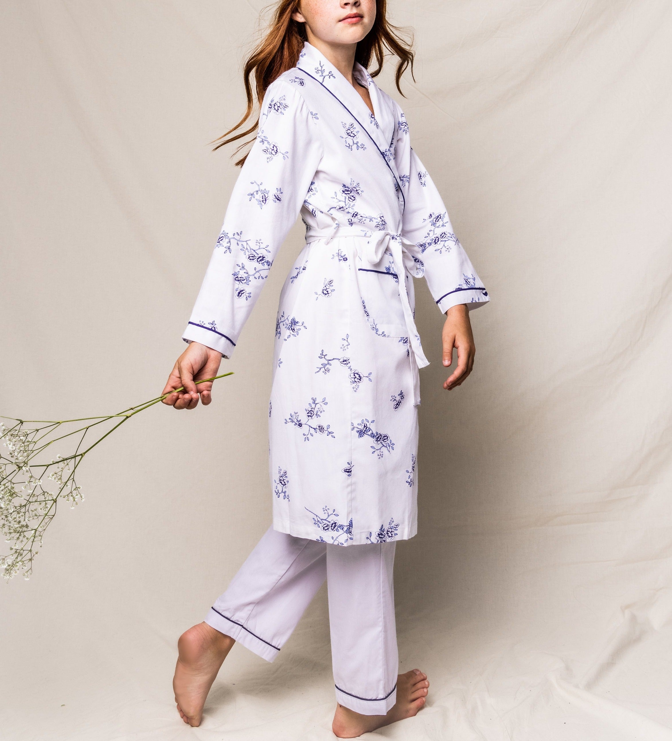 Indigo Floral Robe