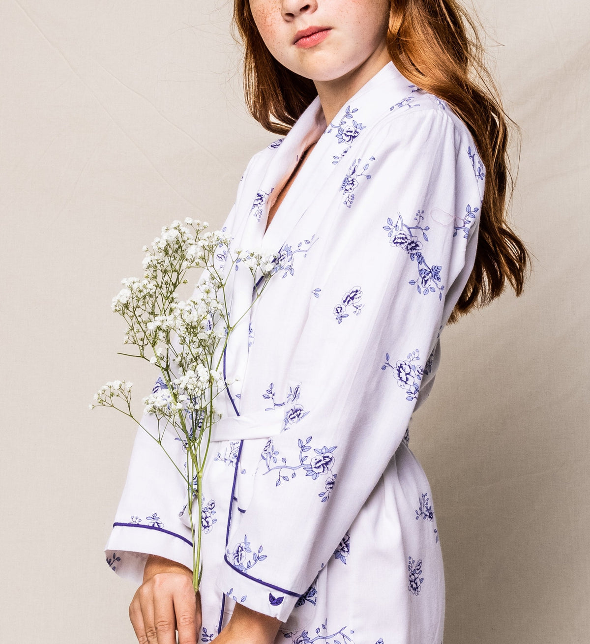 Indigo Floral Robe