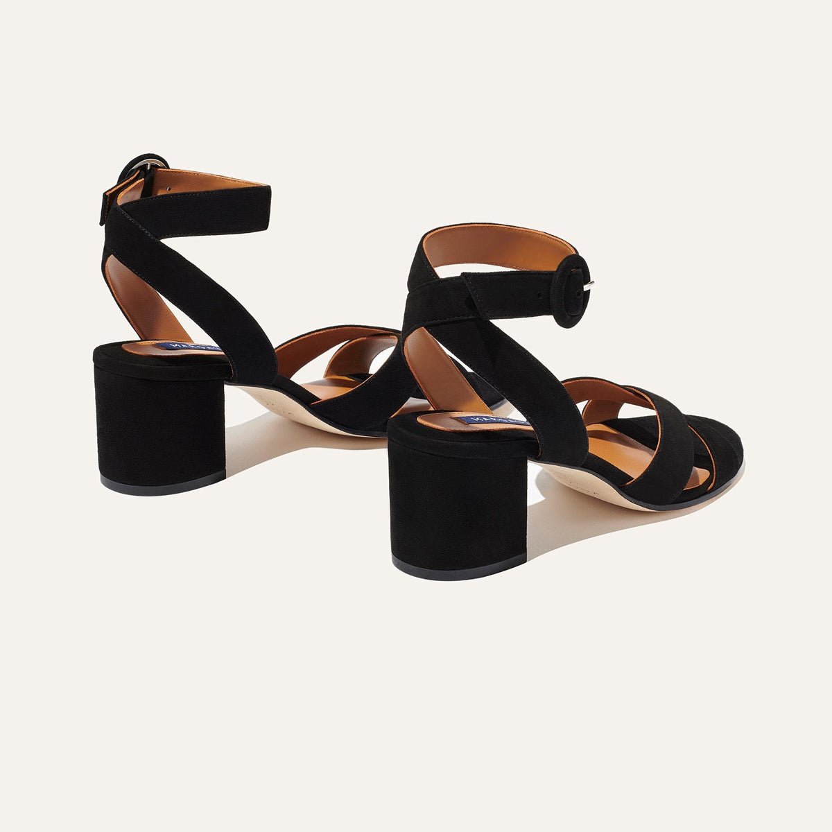 The City Sandal in Black Suede