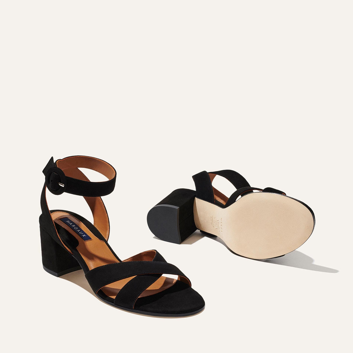 The City Sandal in Black Suede