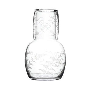 Crystal Carafe Set with Fern Design