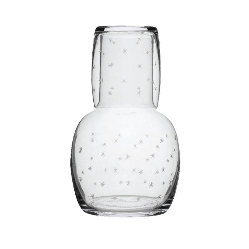 Crystal Carafe Set with Stars Design