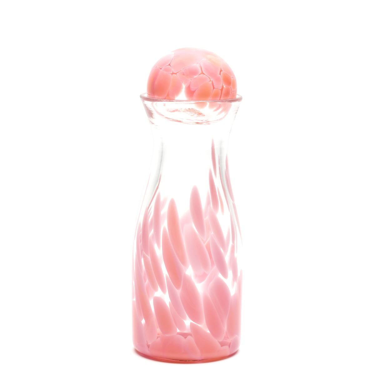 Pink Transparent Spotted Carafe