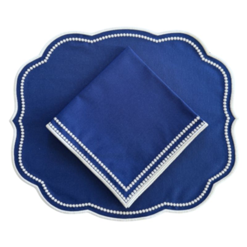 Charlotte Royal Blue placemat and napkin