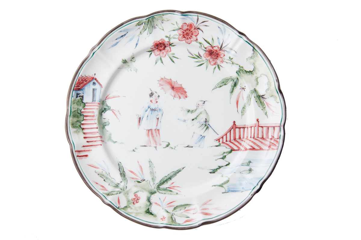 Chinoiserie Dinner Plates, Set of 12