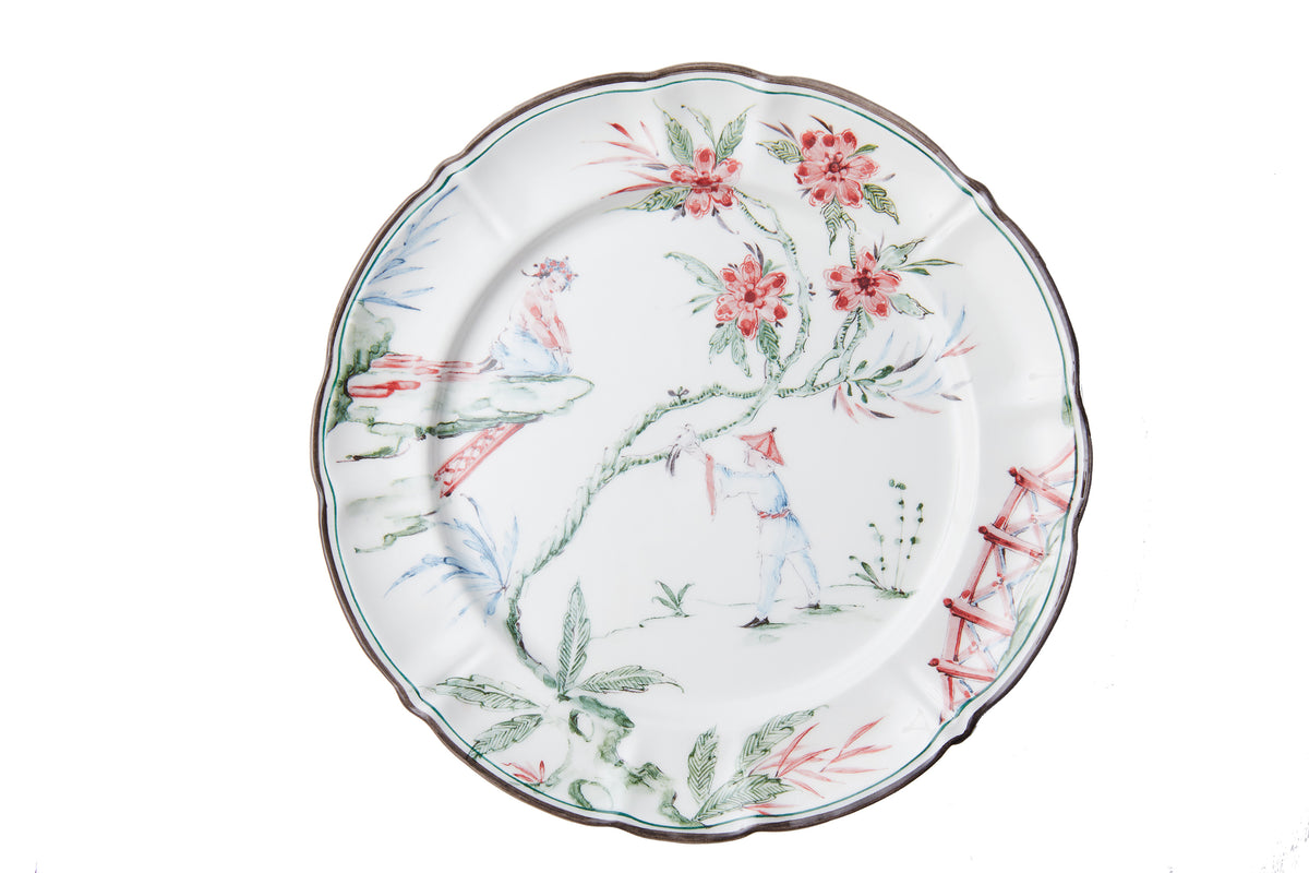 Chinoiserie Dinner Plates, Set of 12