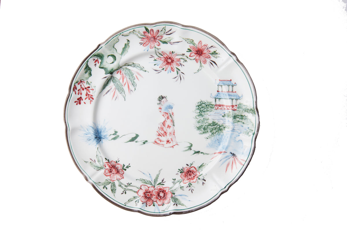 Chinoiserie Dinner Plates, Set of 12