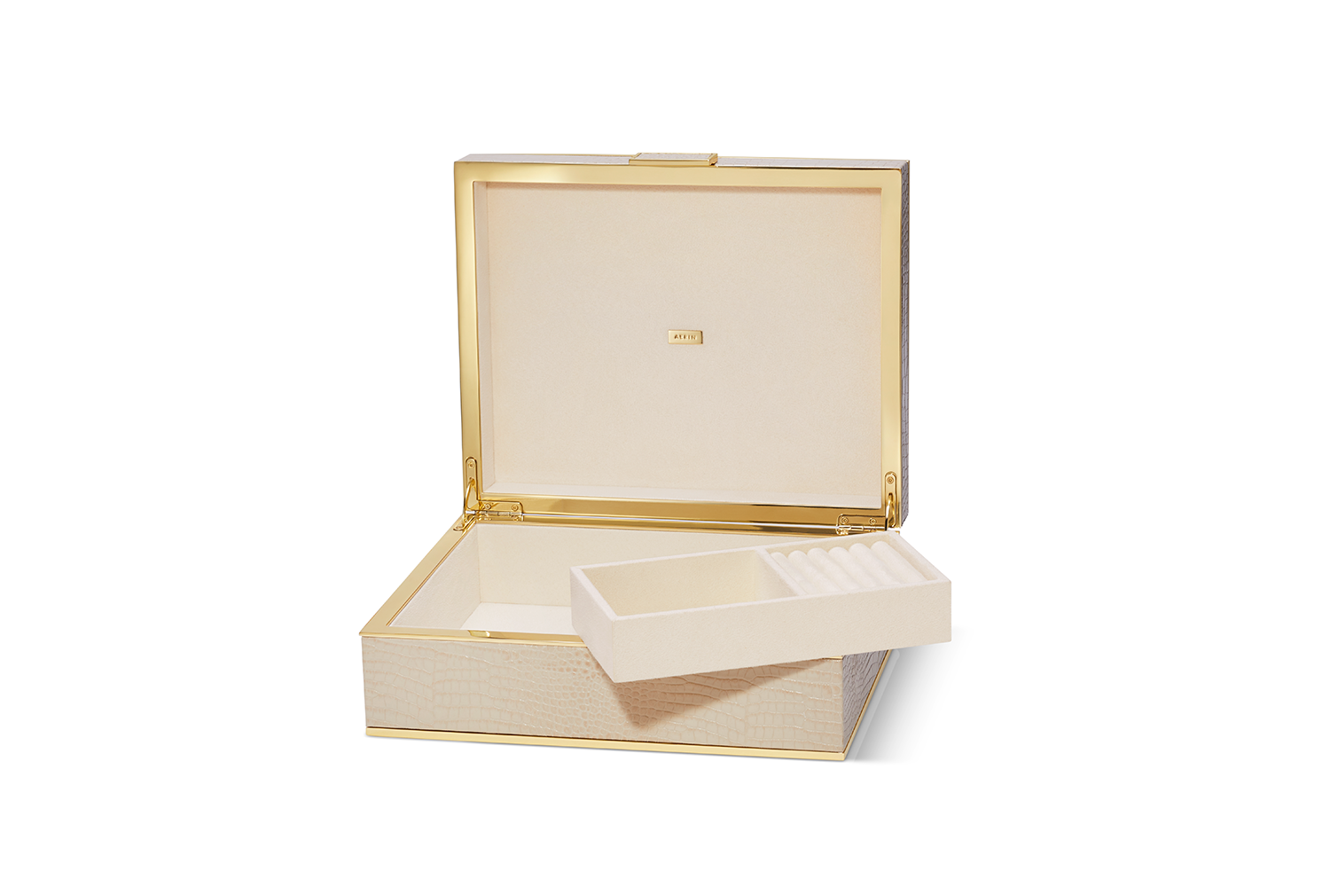 Aerin Classic Croc Large Jewelry Box on Over The Moon