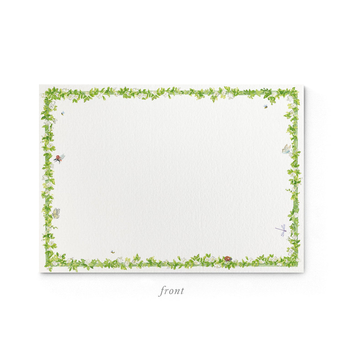 Enchanted Garden Stationery Cards, Personalized Set of 50