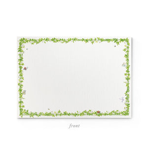 Enchanted Garden Stationery Cards, Personalized Set of 50