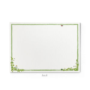 Enchanted Garden Stationery Cards, Personalized Set of 50