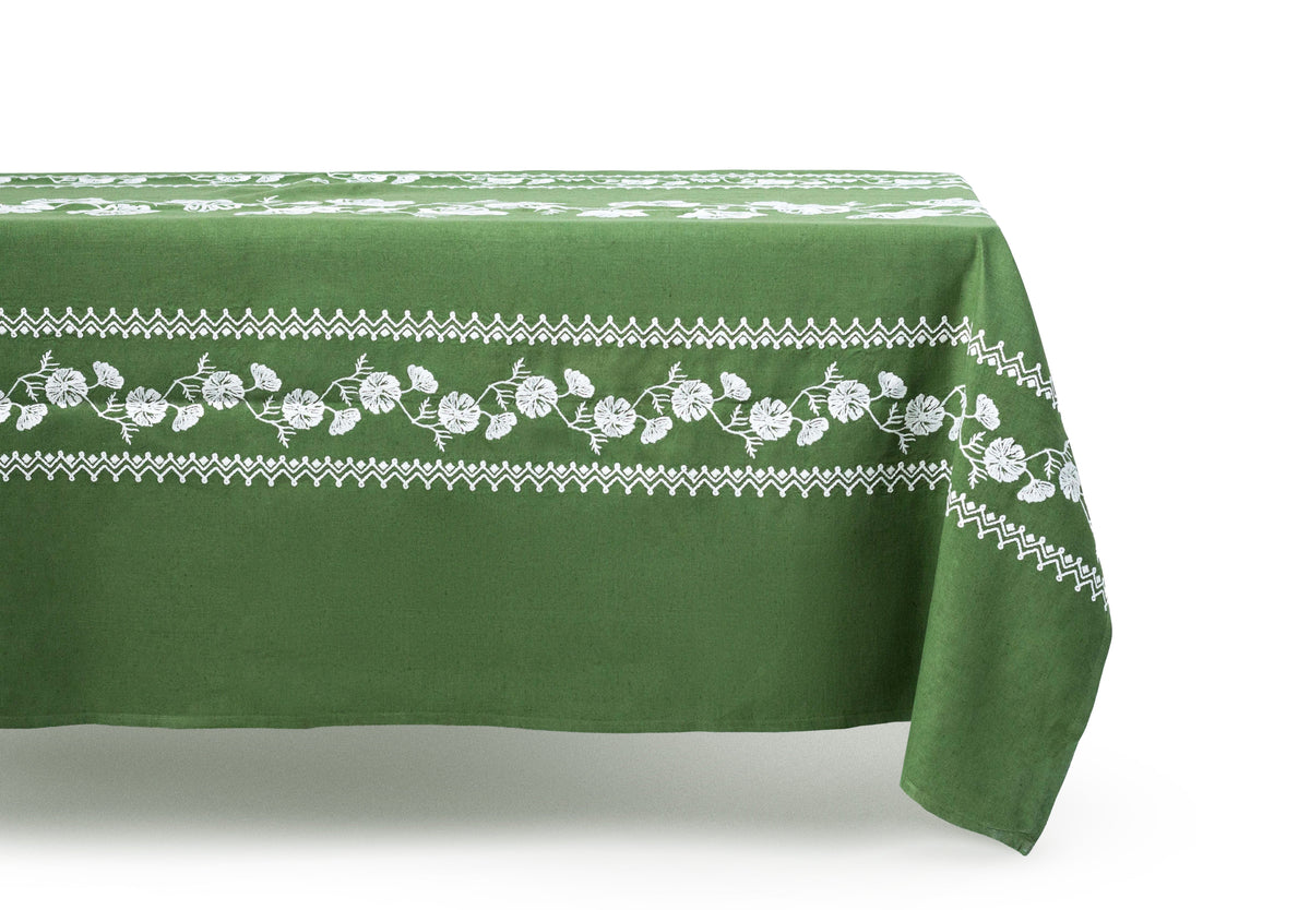 Cosmo Rectangular Tablecloth in Green