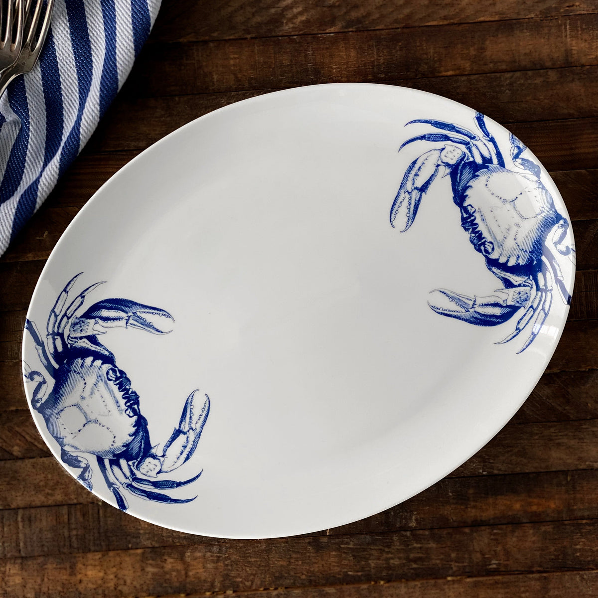 Crabs Coupe Oval Platter from Caskata