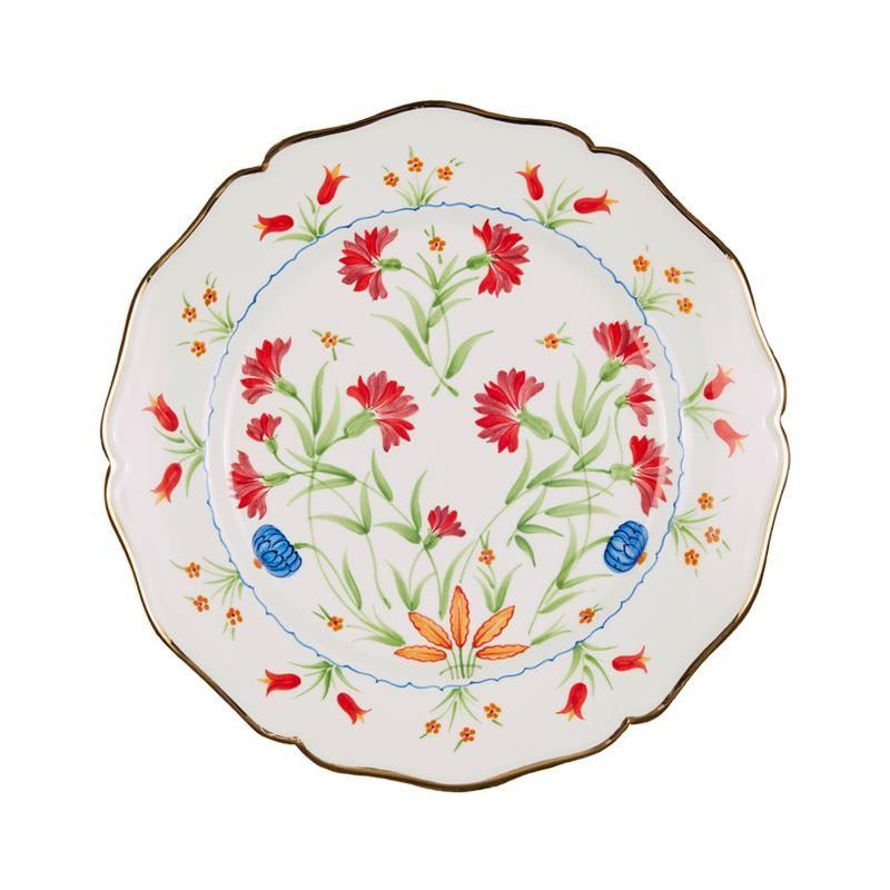 Josefina Dinner Plate with Gold Rim