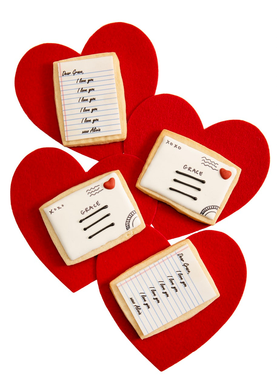 Love Letter Sugar Cookies, Set of 12