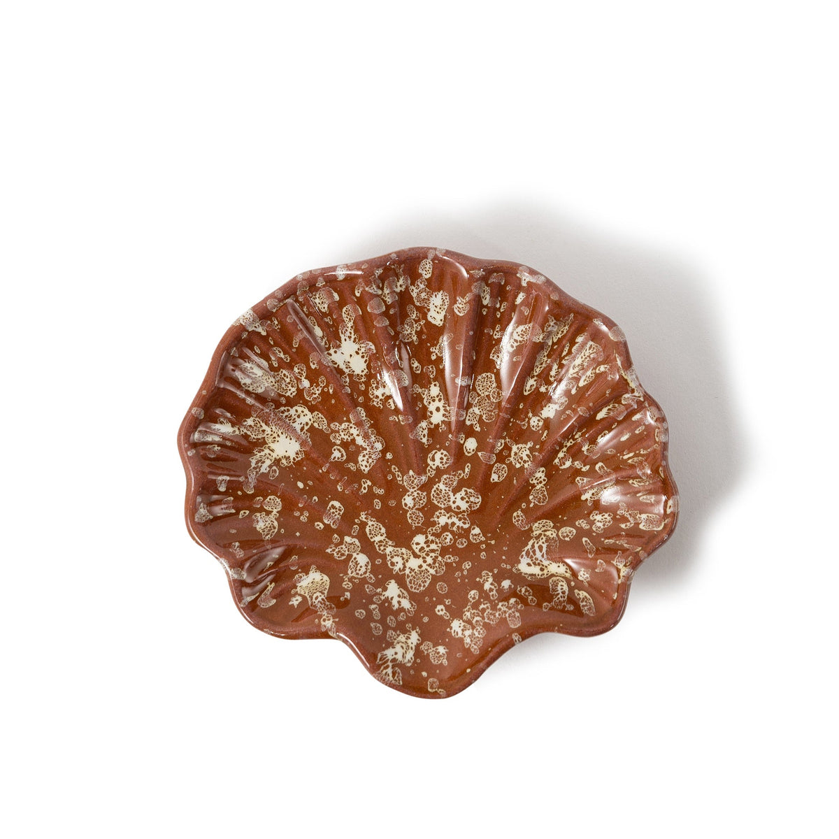 Splatter Coquillage Dish in Terracotta