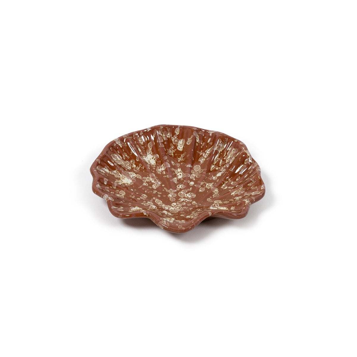 Splatter Coquillage Dish in Terracotta